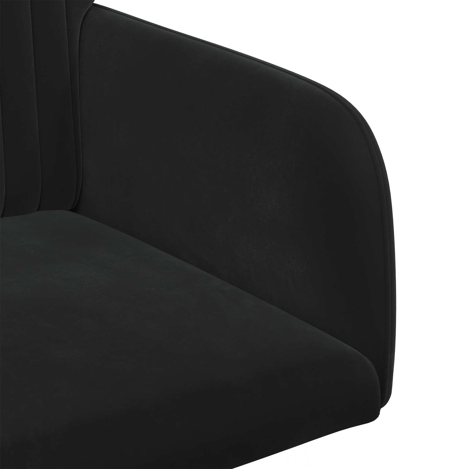 Jedilni stoli 6 pcs Žamet Črna 55 x 50 x 84 cm - slika 6