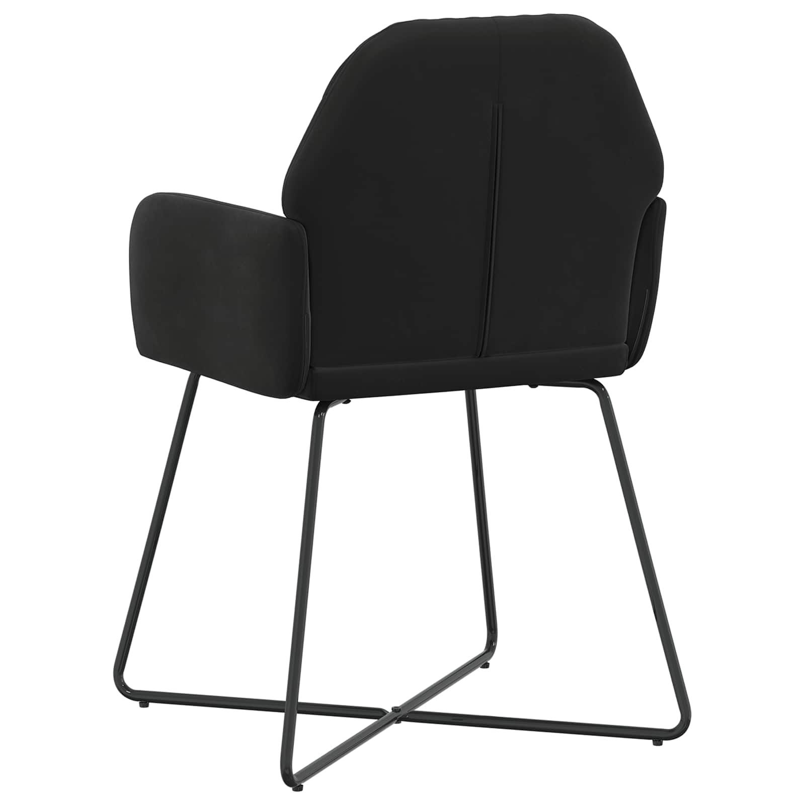 Jedilni stoli 6 pcs Žamet Črna 55 x 50 x 84 cm - slika 5