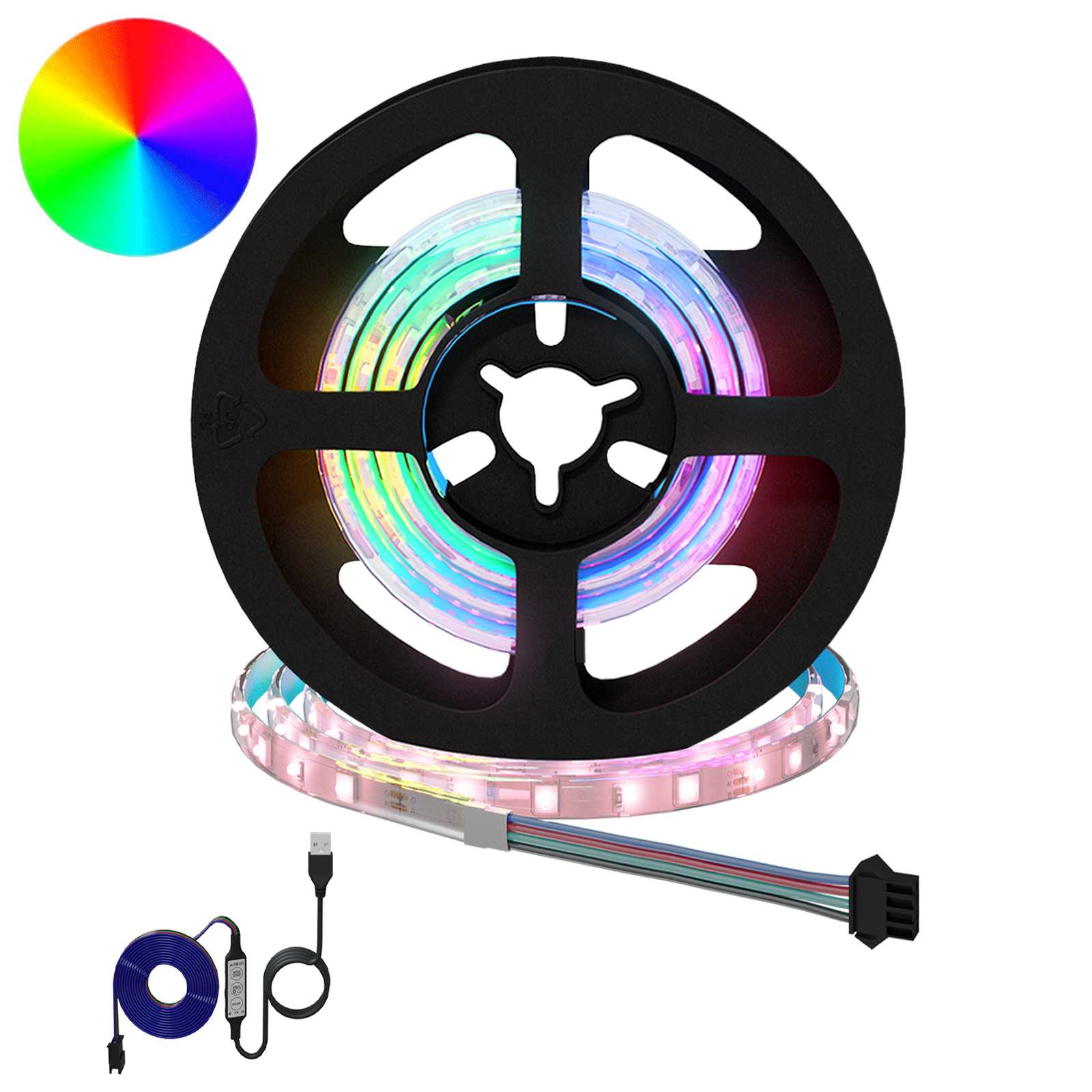 Cabluri & corzi pentru iluminat - Bandă LED 4 pcs Negru și transparent 55 x 0,8 x 0,3 cm