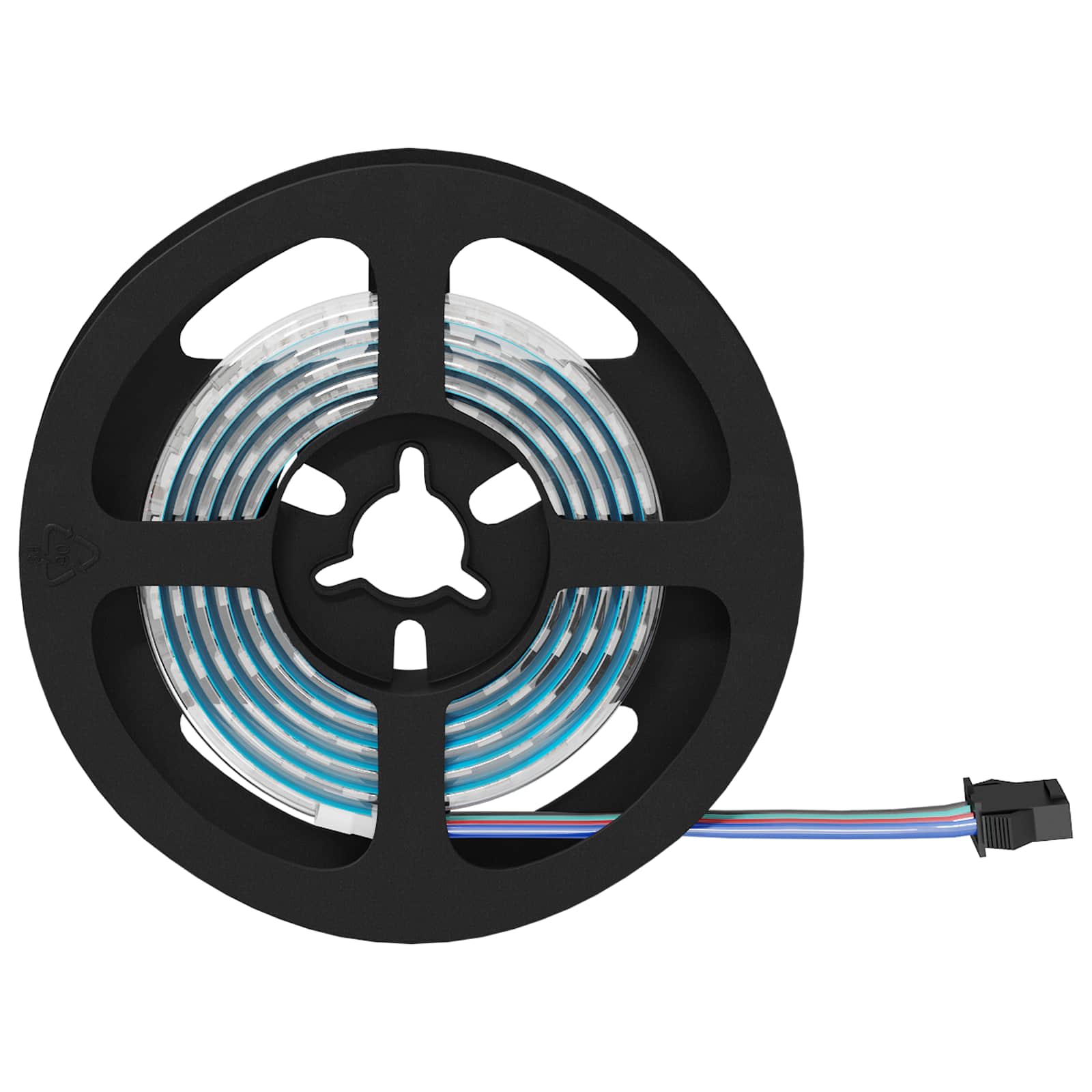 Cabluri & corzi pentru iluminat - Bandă LED 4 pcs Negru și transparent 120 x 0,8 x 0,3 cm