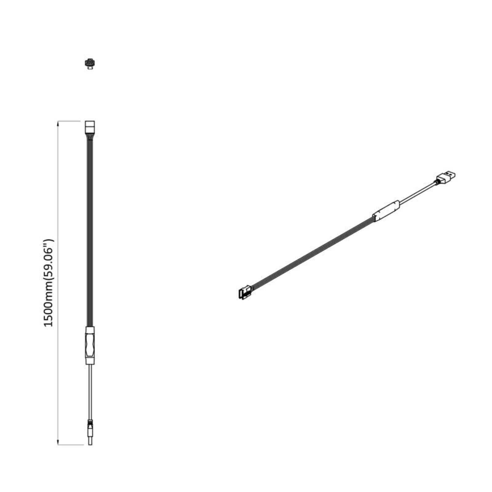 Bandă LED 4 pcs Negru și transparent 25 x 0,8 x 0,3 cm [5]