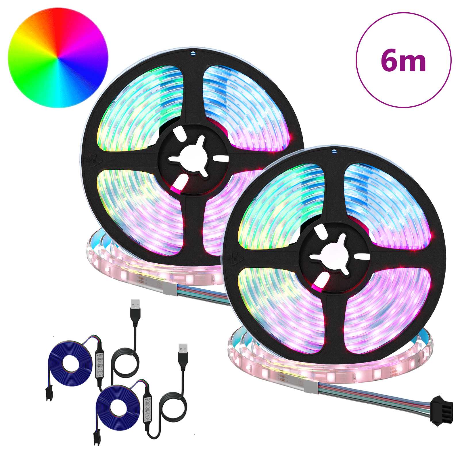 LED trak 2 pcs Črna in prozorna 3000 mm Baker in plastika - slika 2