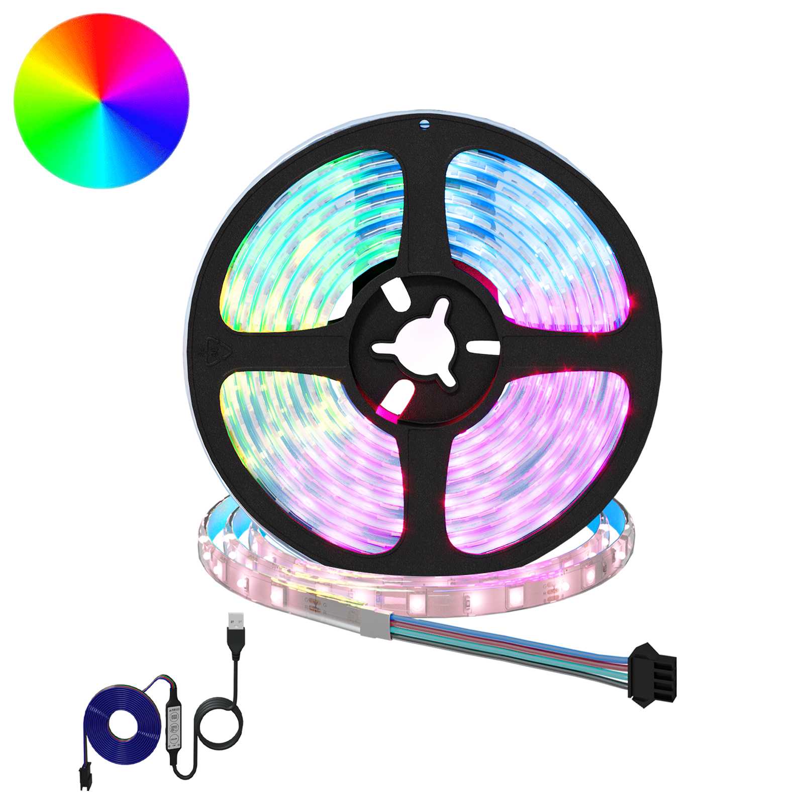 LED-strip 12 pcs Zwart en transparant 3000 mm image 1