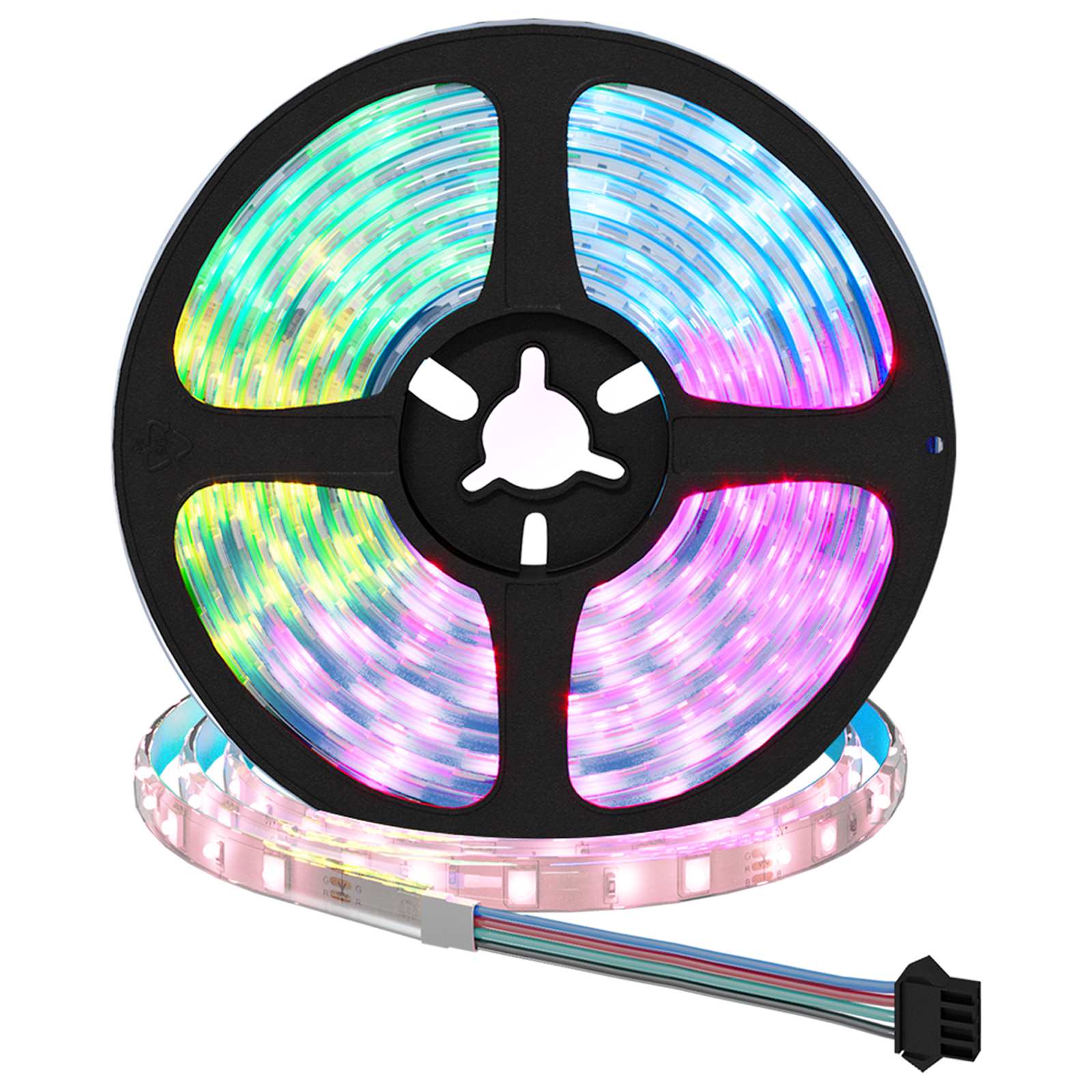 vidaXL LED pás 12 ks Čierna a priehľadná Meď a plast