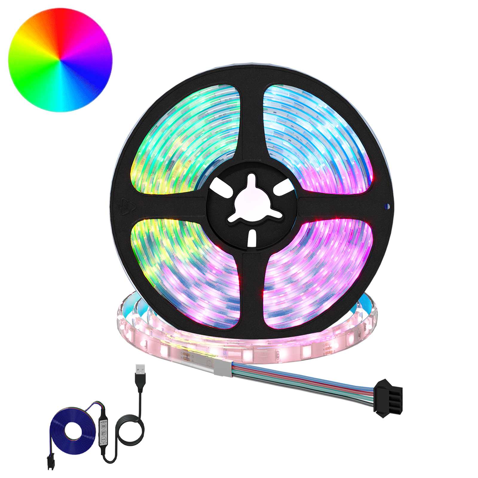 LED-strip 12 pcs Zwart en transparant 4000 mm image 1