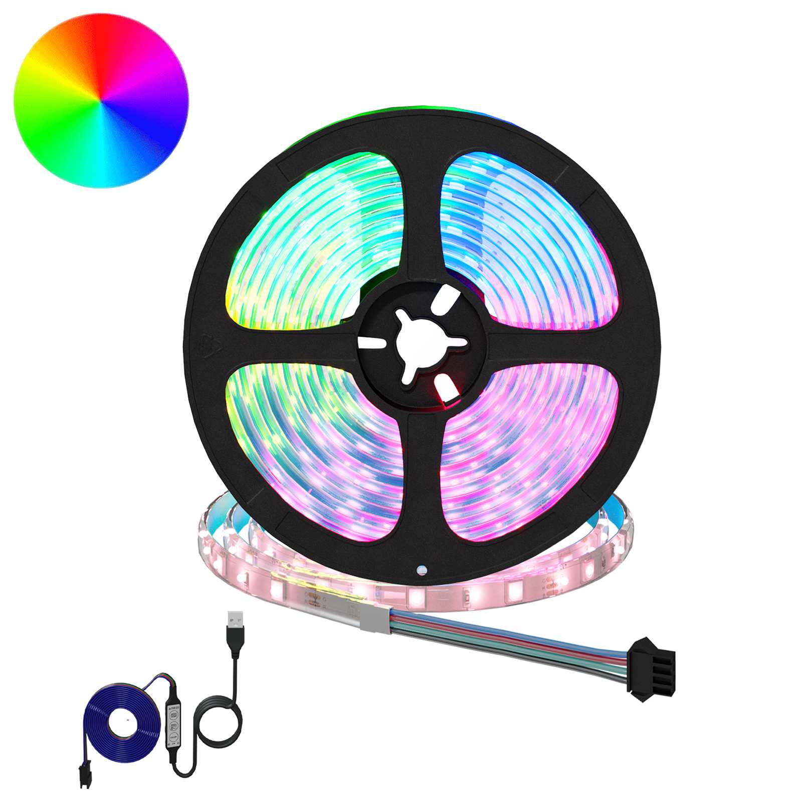 LED-strip 12 pcs Zwart en transparant 4700 mm image 1