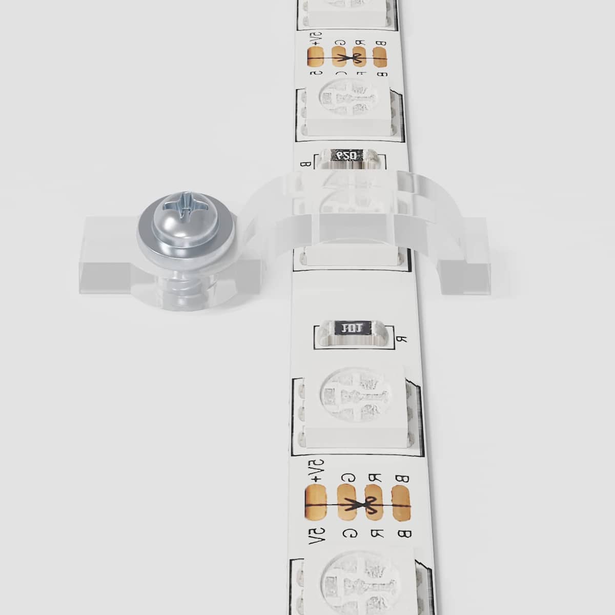 LED Strip Sort og Gennemsigtig Kobber og plastik - Billede 7