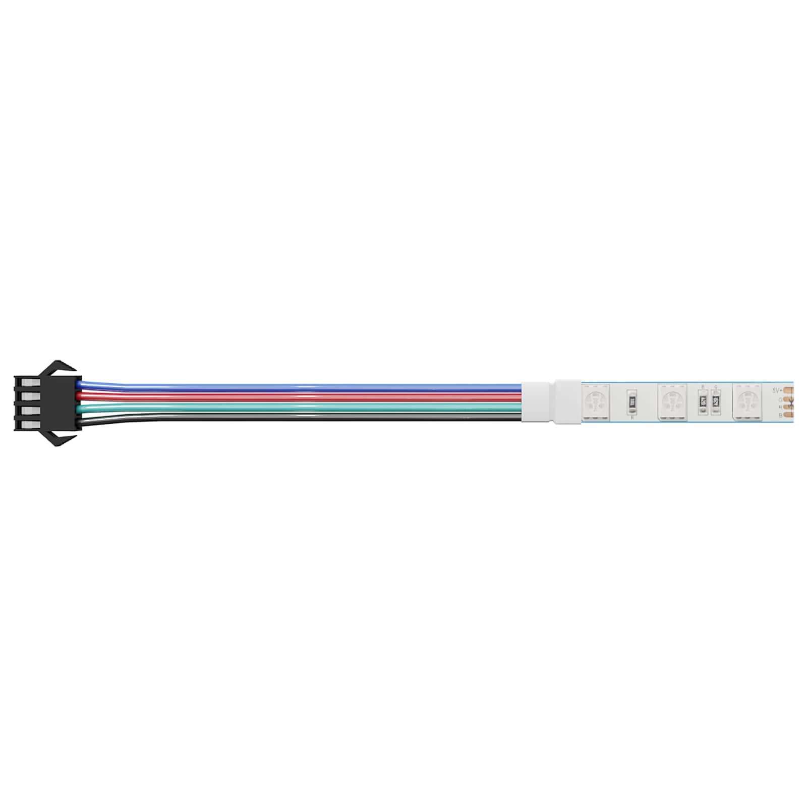 vidaXL LED-strip 4 pcs Zwart en Wit 150 cm Koper en kunststof