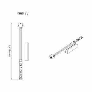 LED pás 12 pcs Černá a bílá 1745 mm Měď a plast - obrázek 9
