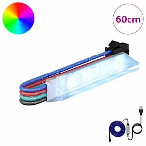 LED pás 12 pcs Černá a bílá 1745 mm Měď a plast - obrázek 2