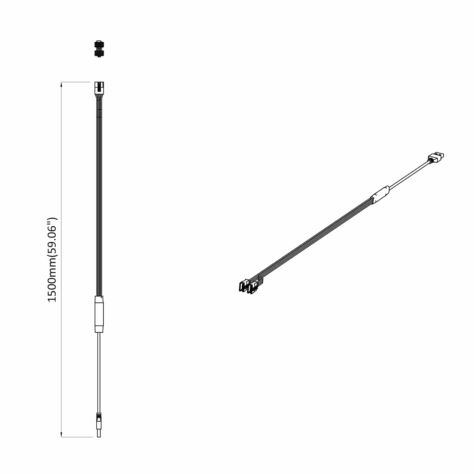 Bandă LED 4 pcs Negru și Multicolor 150 cm Cupru și Plastic [6]