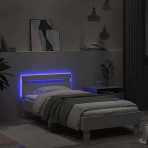 Postelový rám s LED Bílá 80 x 200 cm Kompozitní dřevo - obrázek 3