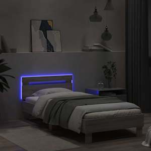 Postelový rám s LED Šedý Sonoma 80 x 200 cm Kompozitní dřevo - obrázek 3