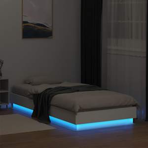 Postelový rám s LED Bílá 80 x 200 cm Kompozitní dřevo - obrázek 3