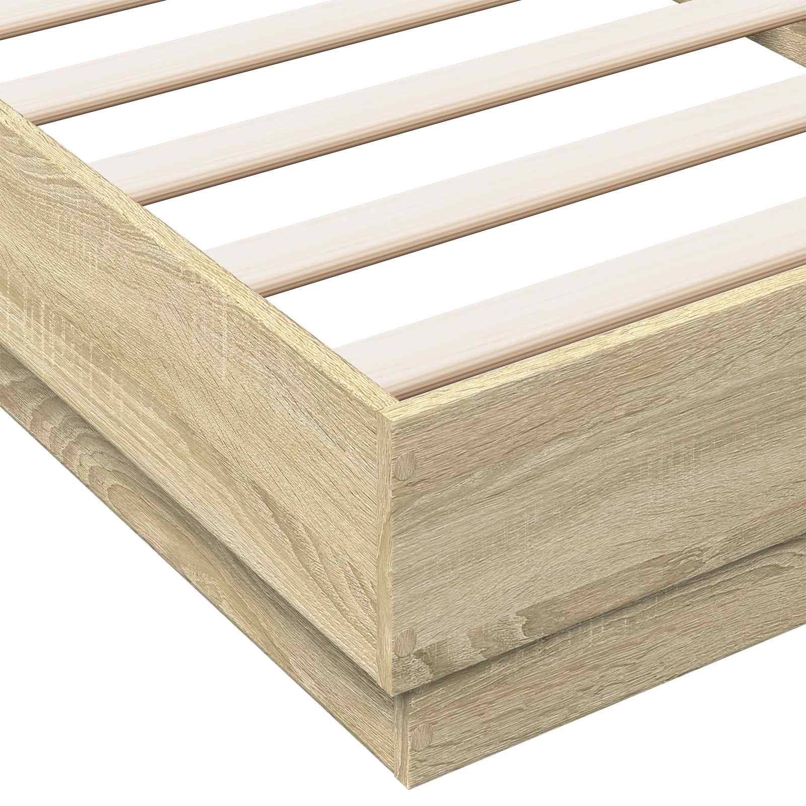 Posteljni okvir z LED Sonoma hrast 80 x 200 cm Inženirski les - slika 7