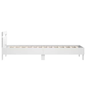 Rám postele s čelem Bílá 80 x 200 cm Kompozitní dřevo - obrázek 5