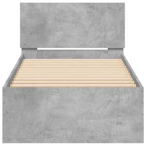 Rám postele s čelem Betonově šedá 80 x 200 cm Dřevěný materiál - obrázek 4