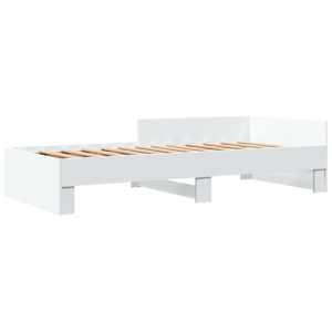Rám postele s čelem Bílá 80 x 200 cm Kompozitní dřevo - obrázek 3