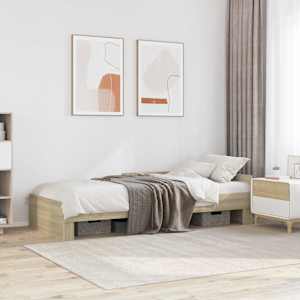 Okvir postelje z naslonjalom Sonoma hrast 80 x 200 cm