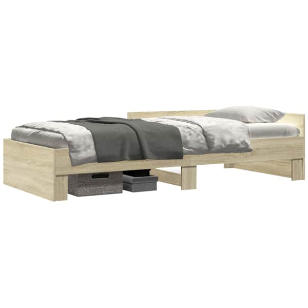 vidaXL Peatsiga voodiraam Sonoma tamm 80 x 200 cm Tehispuit
