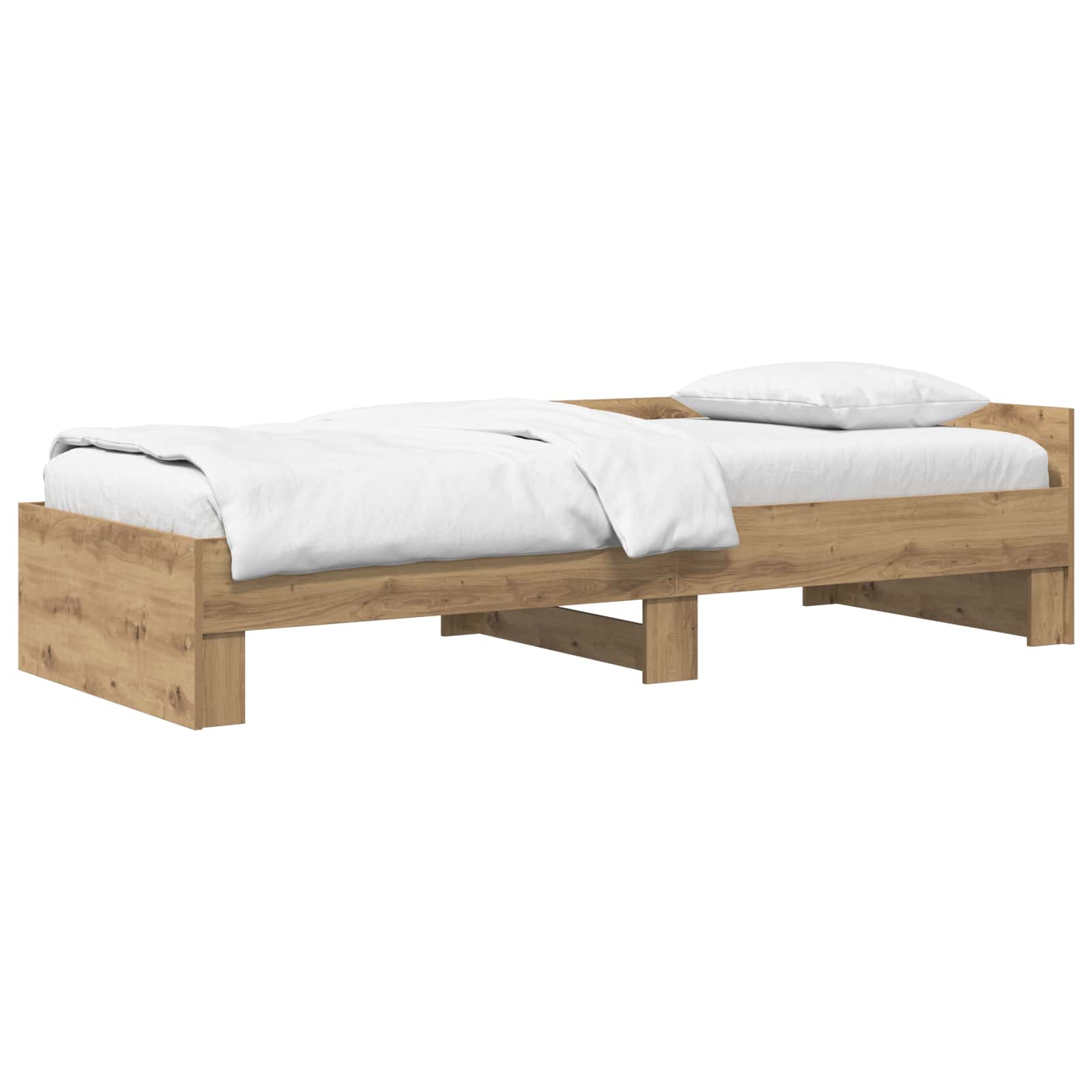 vidaXL Cadru de Pat cu Tăblie Stejar Artizanal 80 x 200 cm