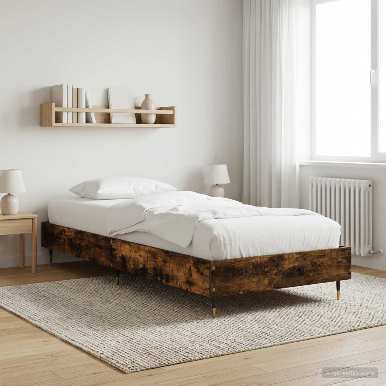 vidaXL Sängyn runko Savutammi 80 x 200 cm Tekninen puu