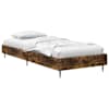 vidaXL Voodi raam Suitsutatud tamm 80 x 200 cm Tehispuit