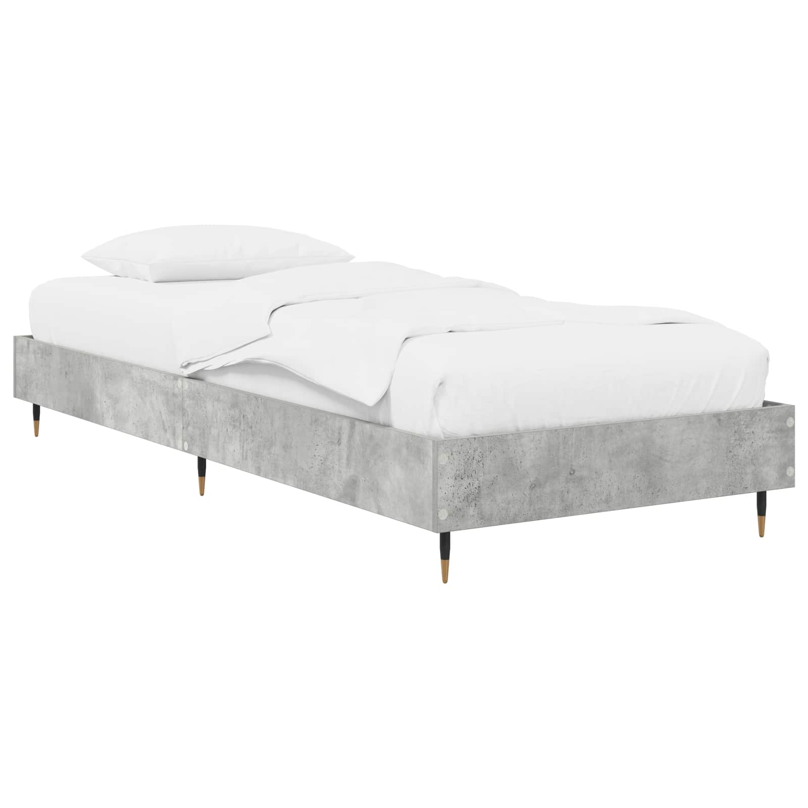 Sängyn runko Betoninharmaa 80 x 200 cm Tekninen puu