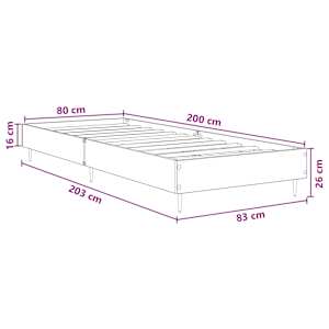 Rám postele Betonově šedá 80 x 200 cm Kompozitní dřevo - obrázek 7