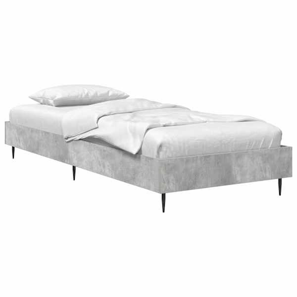 vidaXL Voodi raam Betoonhall 80 x 200 cm Tehispuit