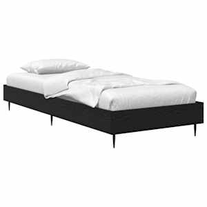 vidaXL Voodi raam Must tamm 80 x 200 cm Tehispuit