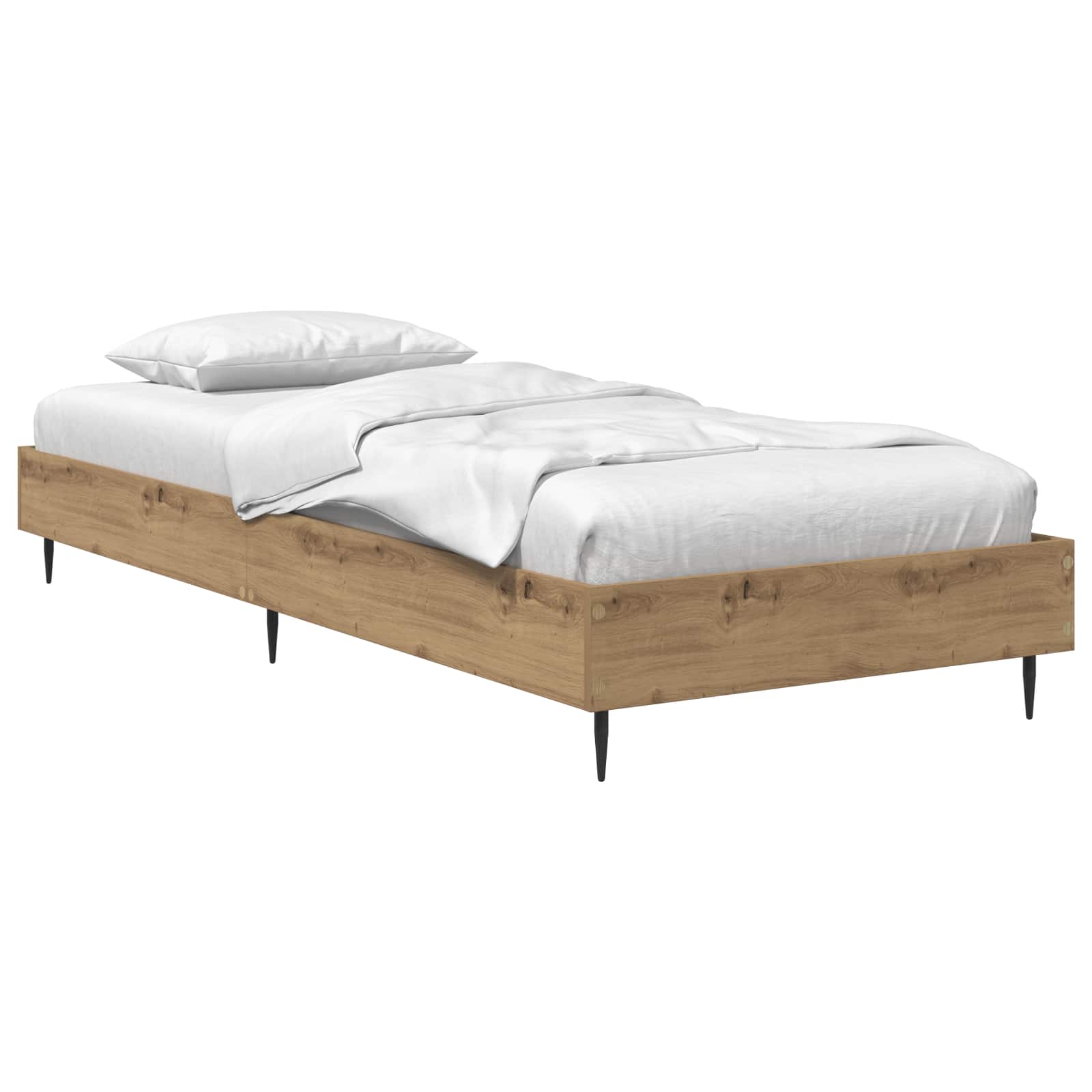 vidaXL Cadru de pat Stejar artizanal 80 x 200 cm Lemn prelucrat