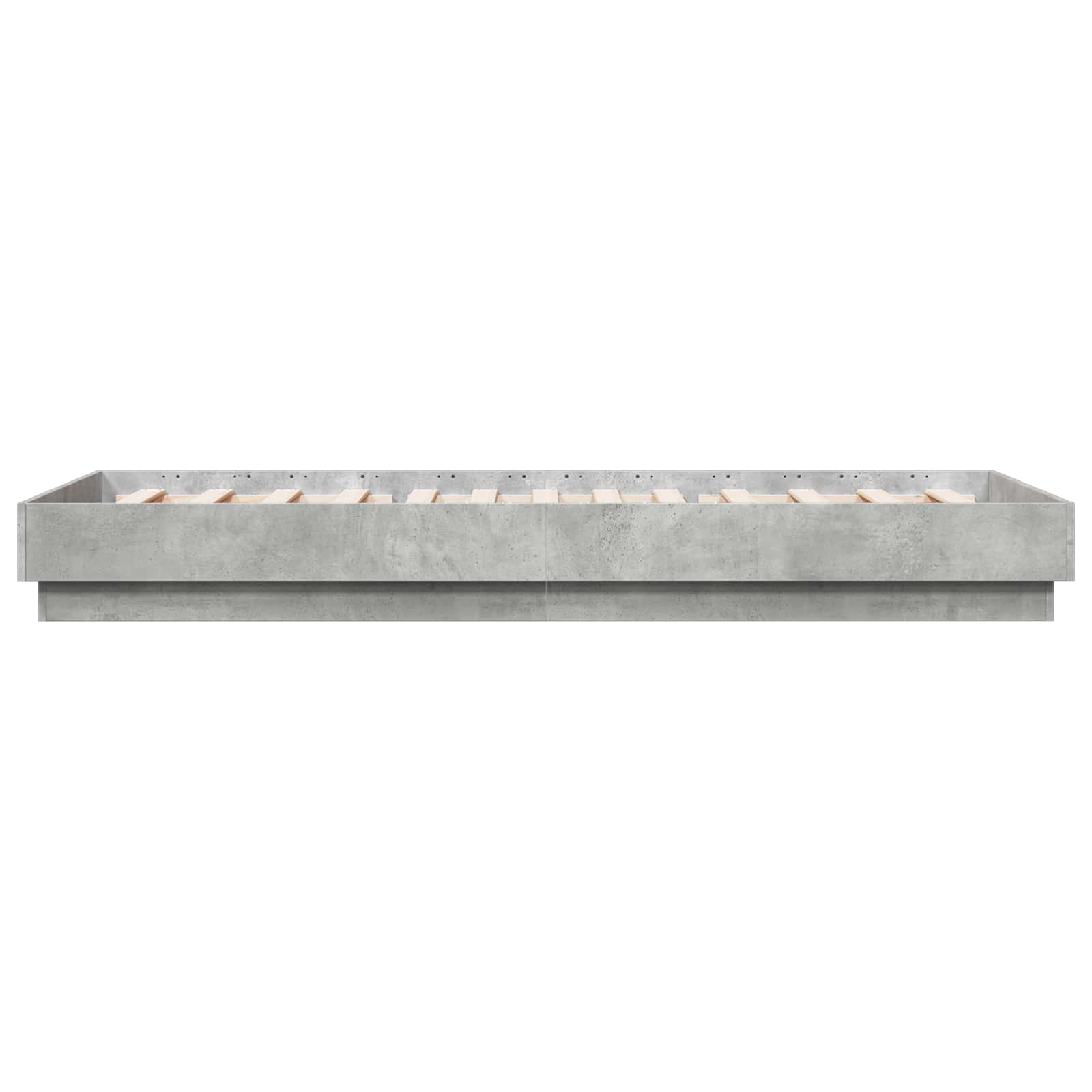 Tlorisna postelja Betonsko siva 80 x 200 cm Inženirski les - slika 5