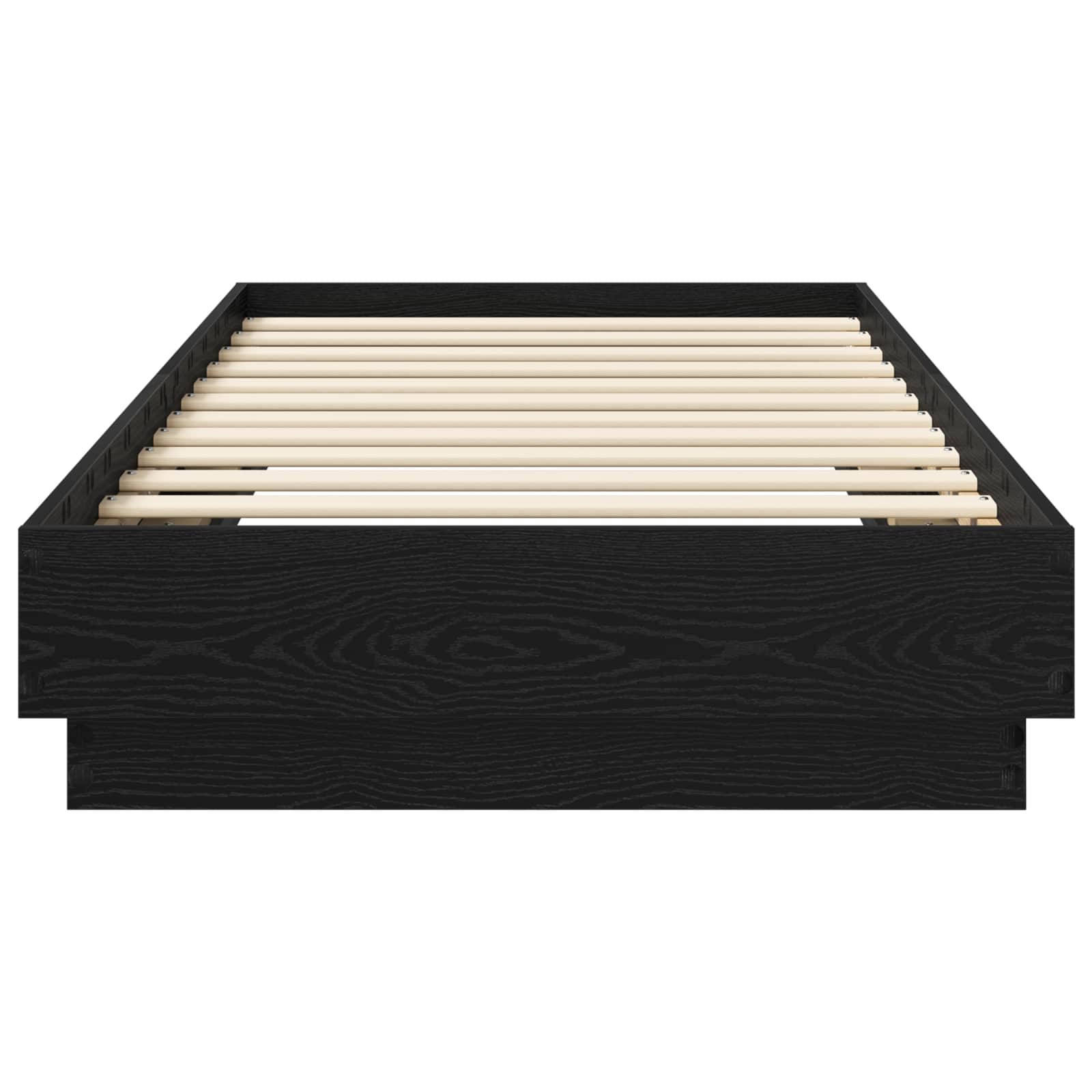 Tlorisna postelja Črni hrast 80 x 200 cm Inženirski les - slika 3