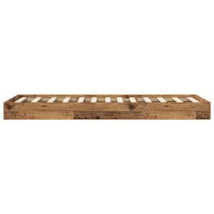 Postel na podlaze Staré dřevo 80 x 200 cm Kompozitní dřevo - obrázek 4
