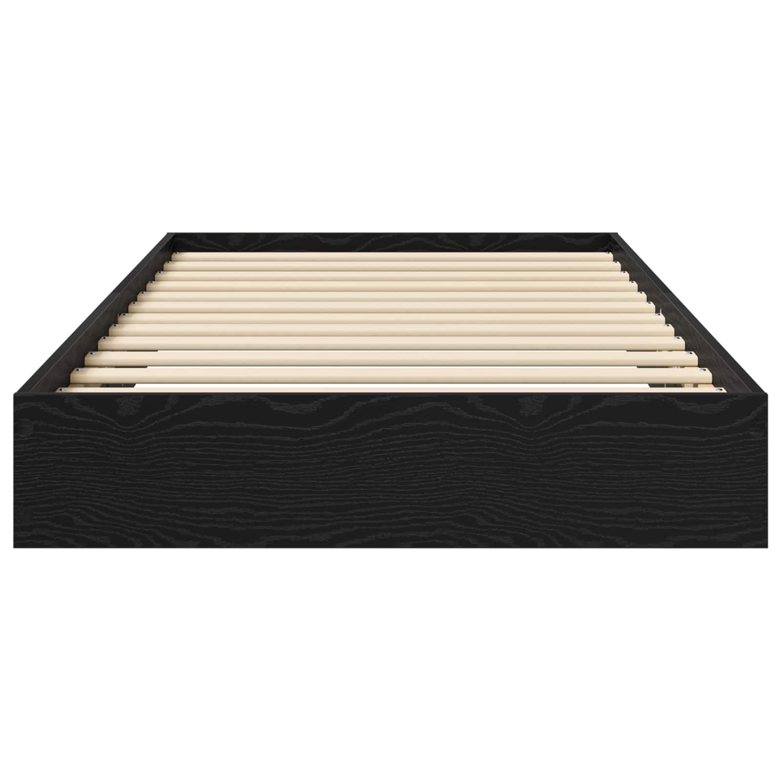Tlorisna postelja Črni hrast 80 x 200 cm Inženirski les - slika 3