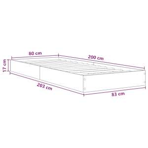 Postel na podlaze Dub artisan 80 x 200 cm Kompozitní dřevo - obrázek 7