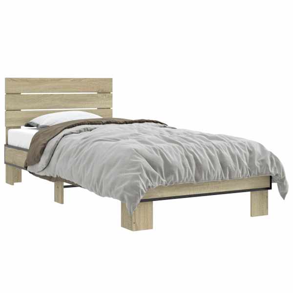 vidaXL Peatsiga voodiraam Sonoma tamm 80 x 200 cm Tehispuit