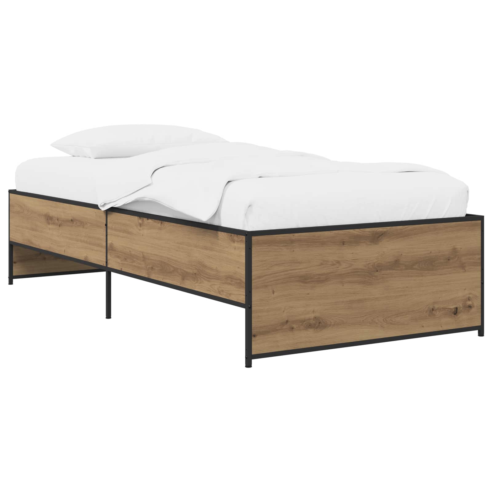 vidaXL Bettrahmen Artisan-Eiche 80 x 200 cm Holzwerkstoff