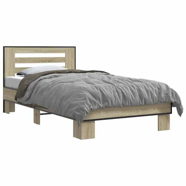 vidaXL Peatsiga voodiraam Sonoma tamm 80 x 200 cm Tehispuit