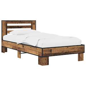 vidaXL Peatsiga voodiraam Vana puit 80 x 200 cm Tehispuit
