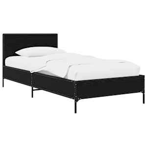 vidaXL Peatsiga voodiraam Must tamm 80 x 200 cm Tehispuit