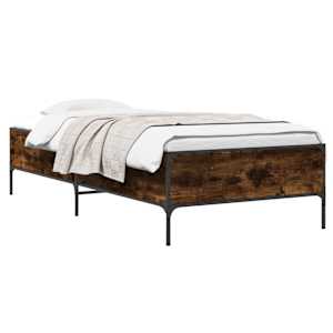 vidaXL Voodi raam Suitsu tamm 80 x 200 cm Tehispuit