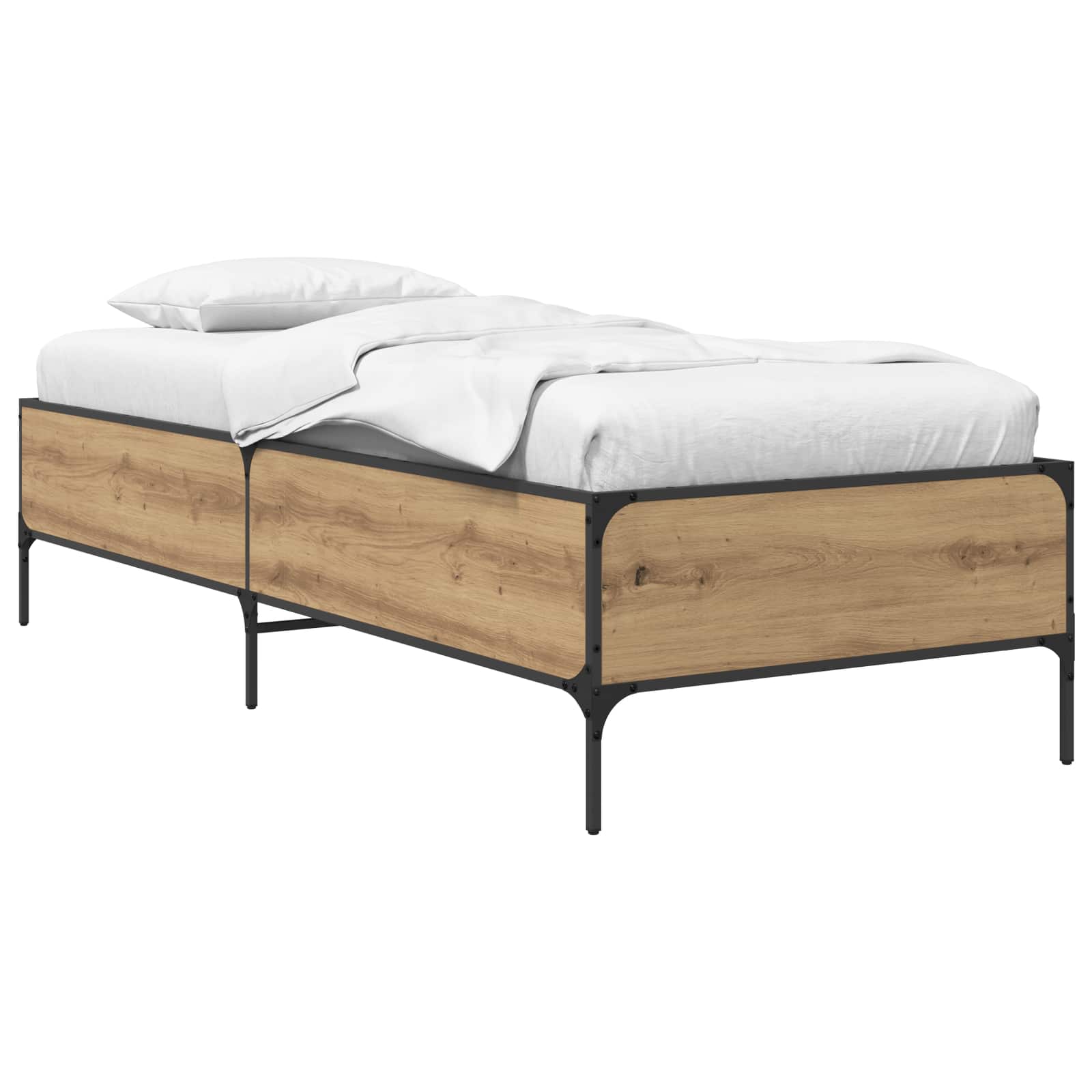 vidaXL Cadru de pat Stejar artizanal 80 x 200 cm Lemn prelucrat