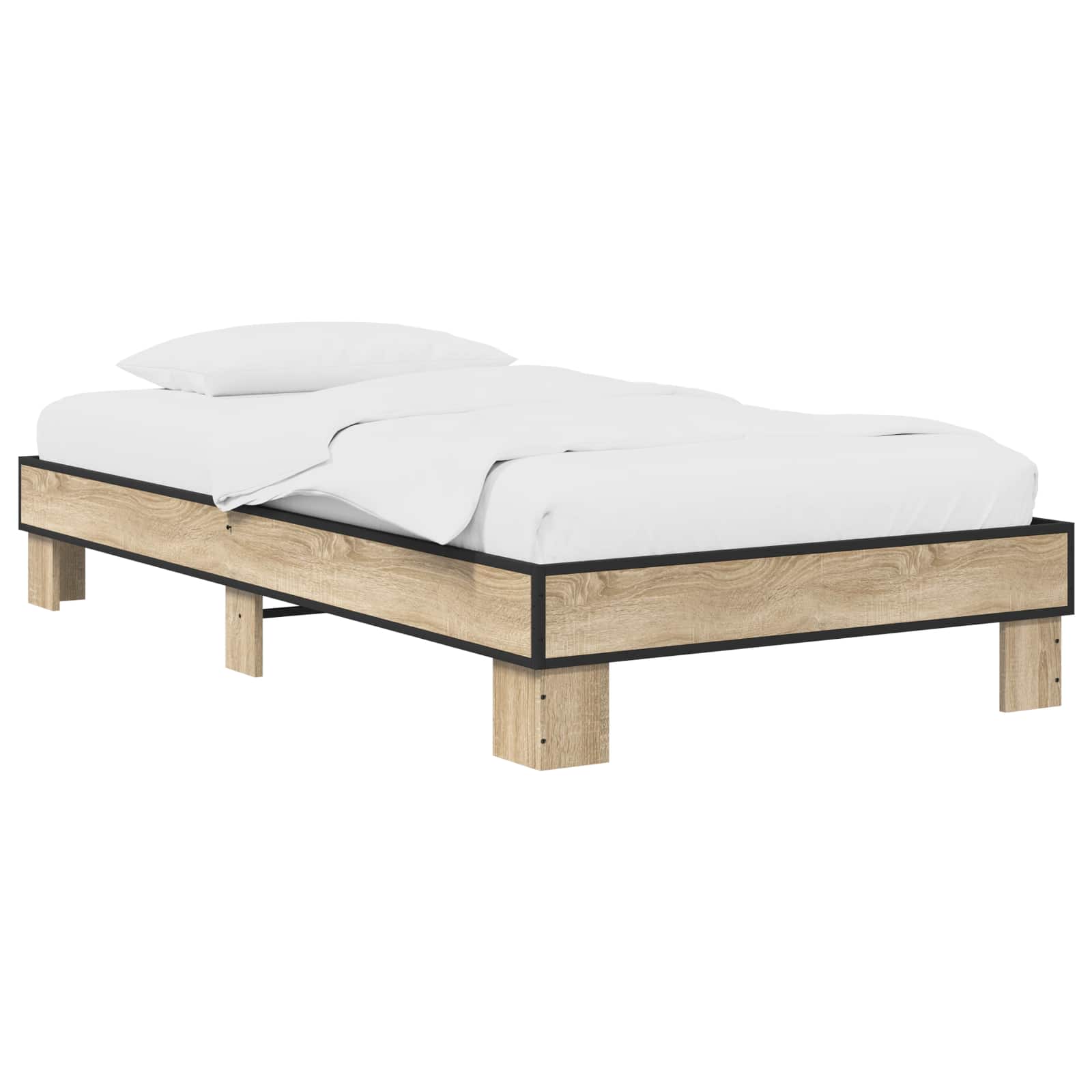 vidaXL Cadru de pat Stejar Sonoma 80 x 200 cm Lemn prelucrat