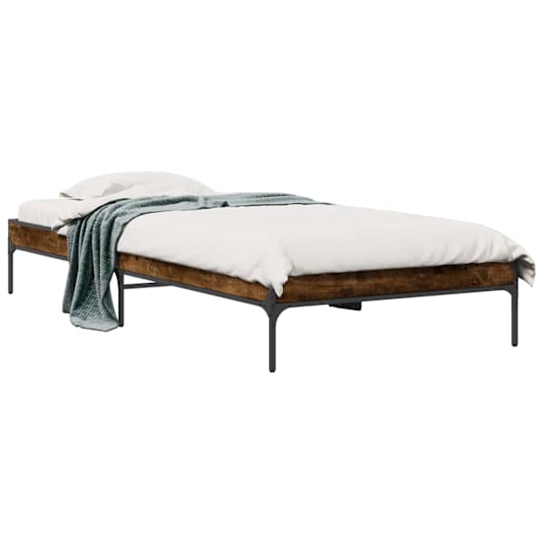 vidaXL Voodi raam Suitsu tamm 80 x 200 cm Tehispuit