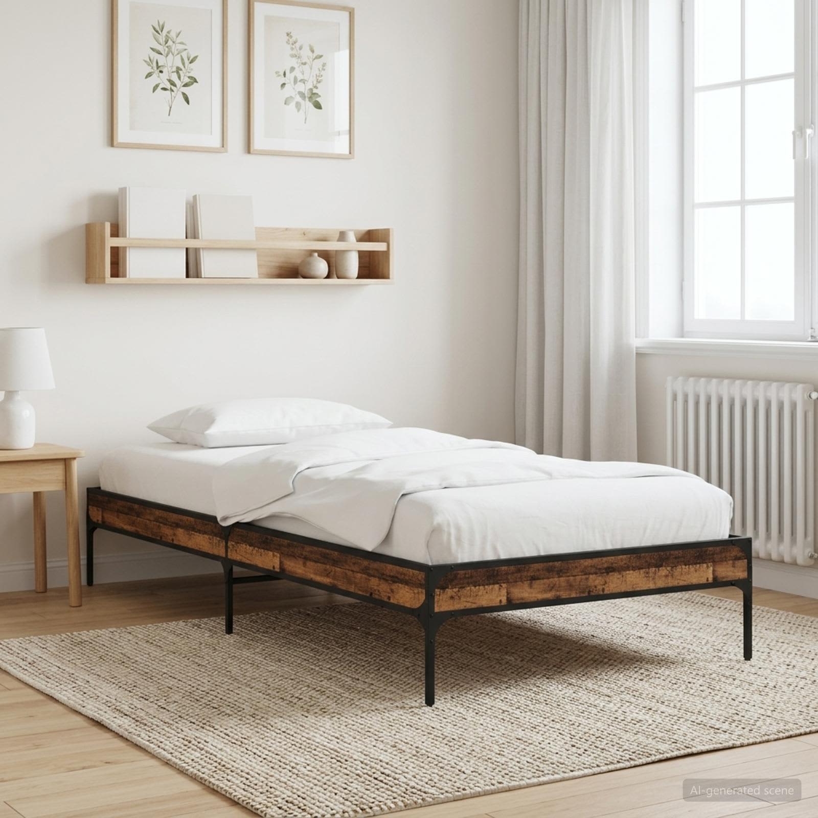 vidaXL Bettrahmen Altholz 80 x 200 cm Holzwerkstoff