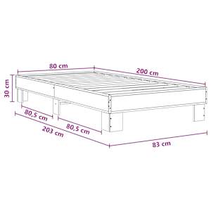 Rám postele Staré dřevo 80 x 200 cm Kompozitní dřevo - obrázek 6