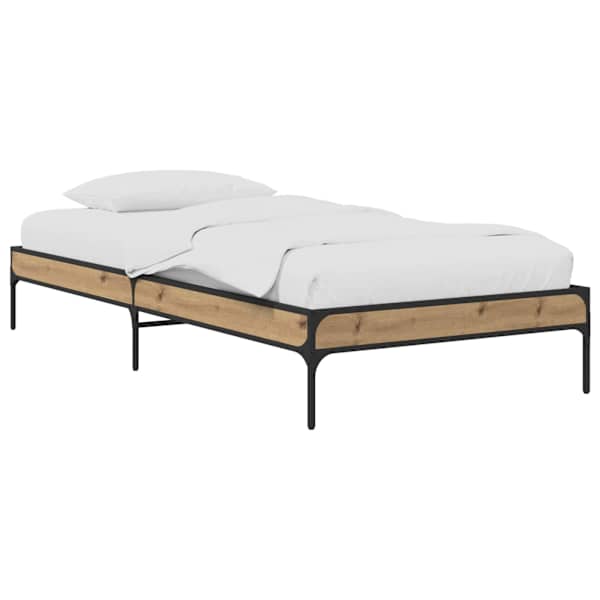 vidaXL Voodi raam Artisan tamm 80 x 200 cm Tehispuit
