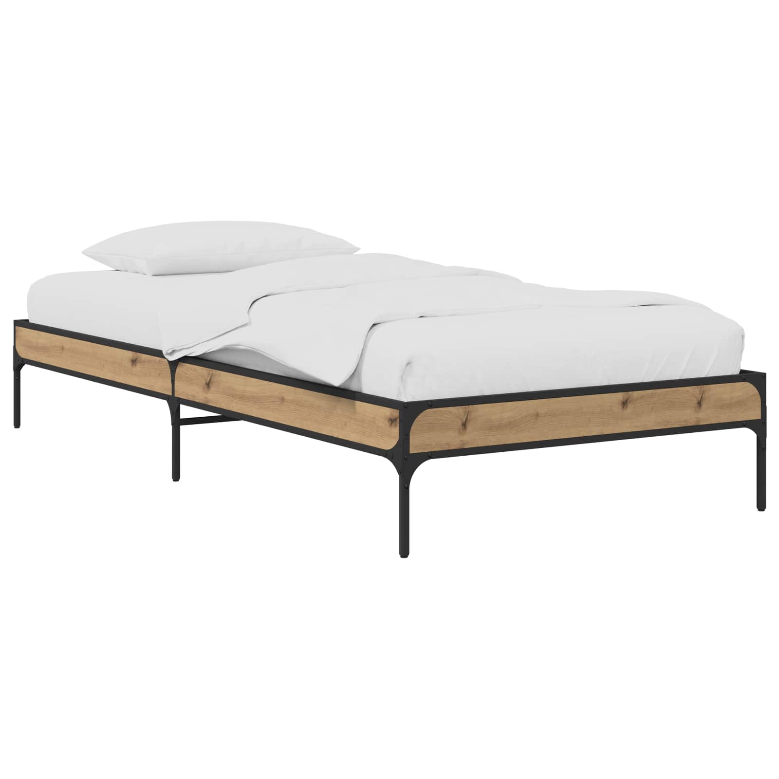 vidaXL Cadru de pat Stejar artizanal 80 x 200 cm Lemn prelucrat